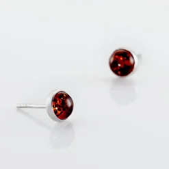 Histoire d'Or Boucles D'oreilles Puces Brunhild Argent Blanc Ambre