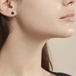 Histoire d'Or Boucles D'oreilles Puces Brunhild Argent Blanc Ambre