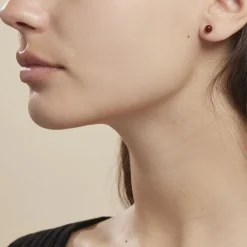 Histoire d'Or Boucles D'oreilles Puces Brunhild Argent Blanc Ambre New