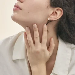 Histoire d'Or Boucles D'oreilles Puces Batoul Or Jaune Diamant Clearance