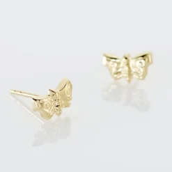 Histoire d'Or Boucles D'oreilles Puces Bartholomee Papillon Or Jaune Clearance