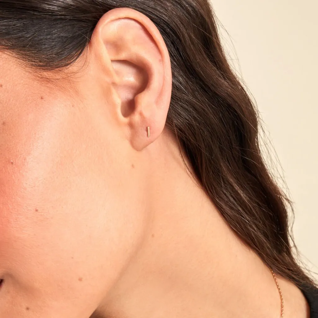 Histoire d'Or Boucles D'oreilles Puces Baari Or Jaune