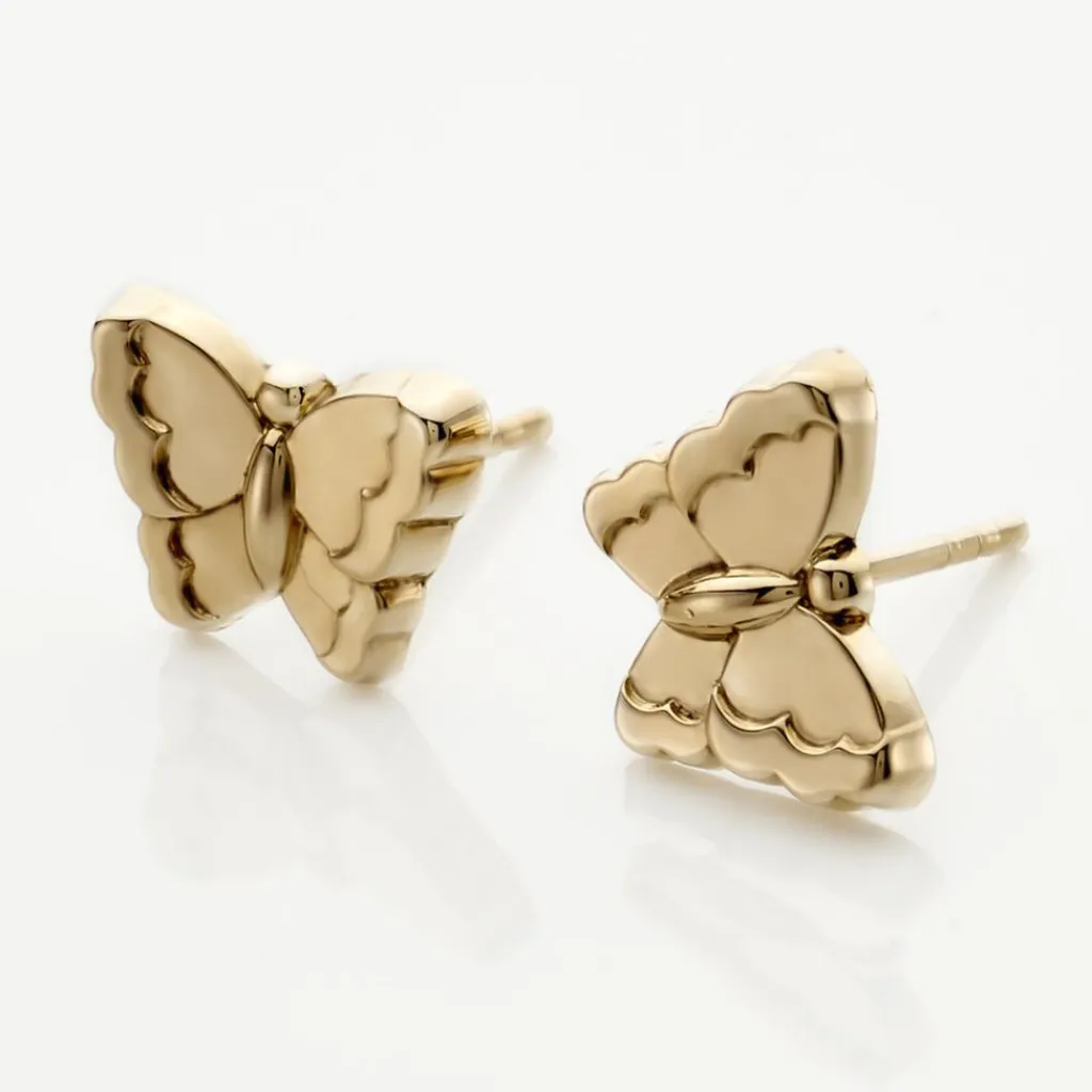 Histoire d'Or Boucles D'oreilles Puces Bartholomée Papillon Or Jaune Hot