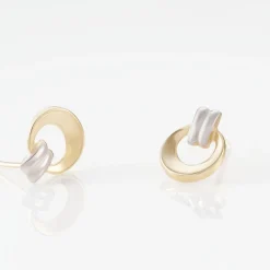 Histoire d'Or Boucles D'oreilles Puces Berangere Cercle Or Bicolore Best