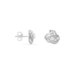 Histoire d'Or Boucles D'oreilles Puces Bouton D'or Argent Blanc Oxyde De Zirconium Discount