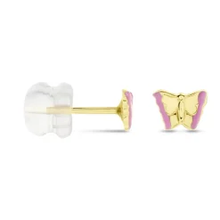 Histoire d'Or Boucles D'oreilles Puces Bartholomée Papillon Or Jaune Best