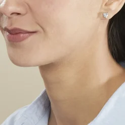 Histoire d'Or Boucles D'oreilles Puces Breana Argent Blanc Oxyde De Zirconium Discount