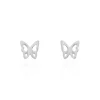 Histoire d'Or Boucles D'oreilles Puces Bartholomee Papillon Or Blanc Hot