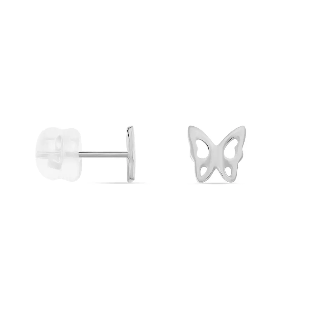 Histoire d'Or Boucles D'oreilles Puces Bartholomee Papillon Or Blanc Hot