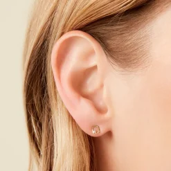 Histoire d'Or Boucles D'Oreilles Puces Brent Or Jaune Oxyde De Zirconium Sale