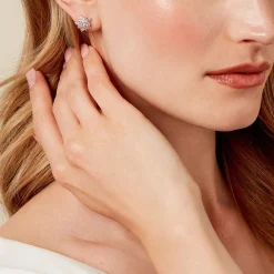 Histoire d'Or Boucles D'oreilles Puces Bleuenn Plaqué Or Jaune Oxyde De Zirconium Hot