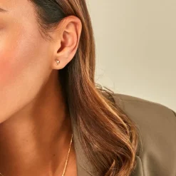 Histoire d'Or Boucles D'Oreilles Puces Brent Or Jaune Oxyde De Zirconium Sale