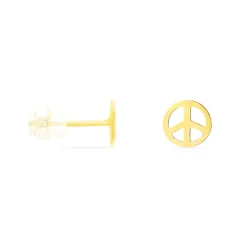 Histoire d'Or Boucles D'oreilles Puces Bilal Peace Or Jaune Sale