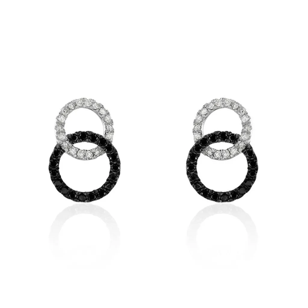 Histoire d'Or Boucles D'oreilles Puces Bella Or Blanc Diamant Online