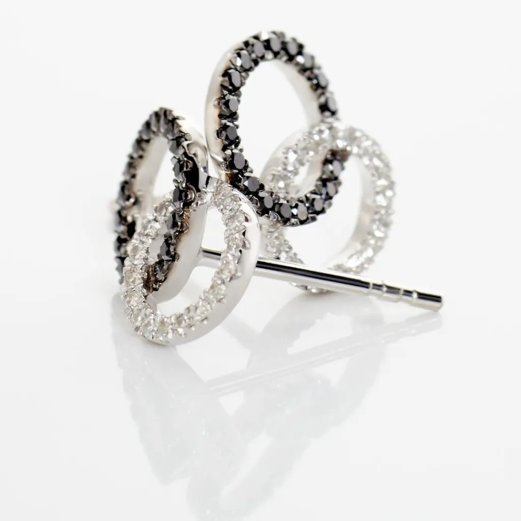 Histoire d'Or Boucles D'oreilles Puces Bella Or Blanc Diamant Online