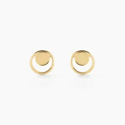 Histoire d'Or Boucles D'oreilles Puces Berangere Cercle 4 Or Jaune Clearance