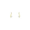 Histoire d'Or Boucles D'oreilles Puces Beryl Virgule Or Jaune Oxyde De Zirconium Sale