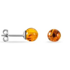 Histoire d'Or Boucles D'oreilles Puces Brunhild Argent Blanc Ambre Discount