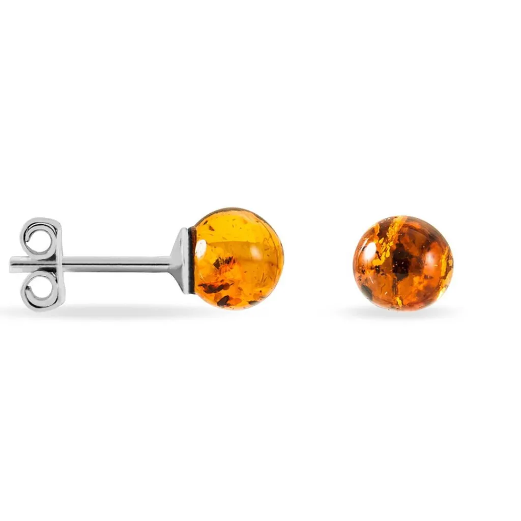 Histoire d'Or Boucles D'oreilles Puces Brunhild Argent Blanc Ambre Discount