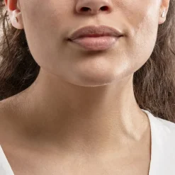 Histoire d'Or Boucles D'oreilles Puces Bartoumieu Argent Blanc Oxyde De Zirconium New