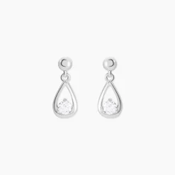 Histoire d'Or Boucles D'oreilles Puces Bethilda Argent Blanc Oxyde De Zirconium Hot