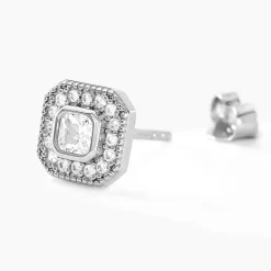 Histoire d'Or Boucles D'oreilles Puces Baroque Party Argent Blanc Oxyde De Zirconium Hot