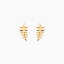 Histoire d'Or Boucles D'oreilles Puces Bartolomea Feuilles Or Jaune Discount