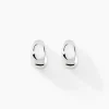 Histoire d'Or Boucles D'oreilles Puces Curve Argent Blanc Discount