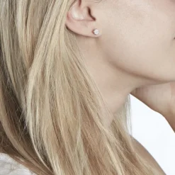 Histoire d'Or Boucles D'oreilles Puces Charlene Or Jaune Diamant Synthetique or jaune diamant synthétique blanc Best