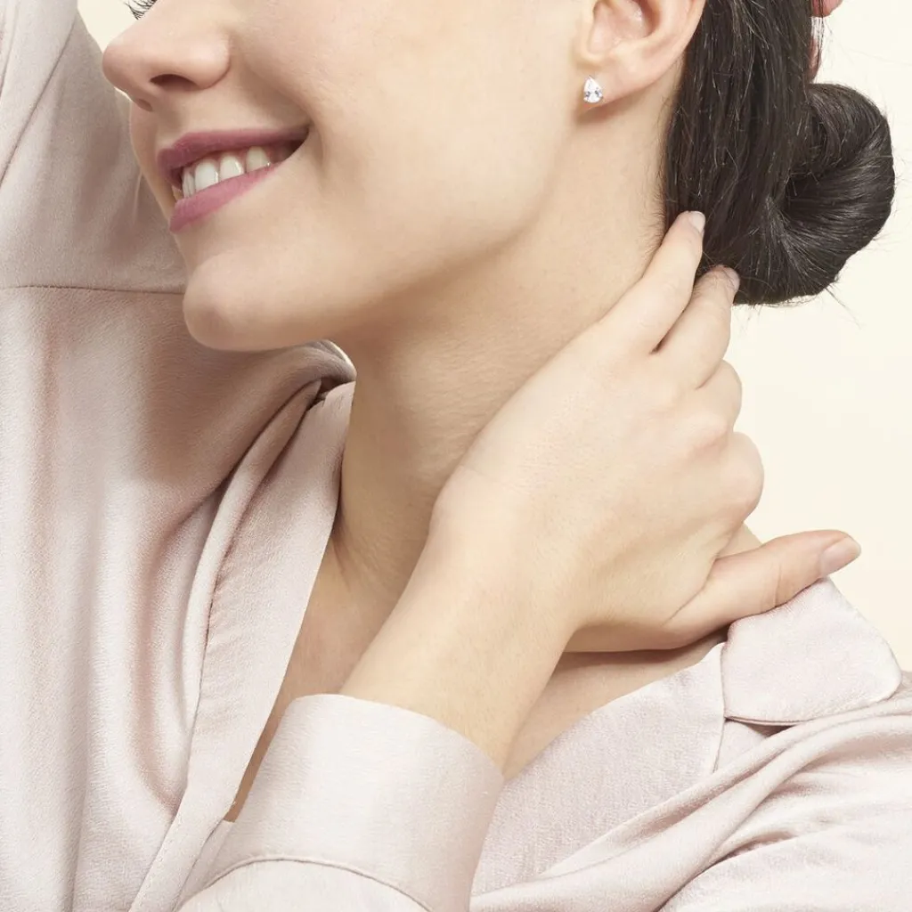 Histoire d'Or Boucles D'oreilles Puces Clarysse Argent Blanc Oxyde De Zirconium Discount