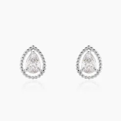 Histoire d'Or Boucles D'oreilles Puces Cyra Argent Blanc Oxyde De Zirconium Outlet