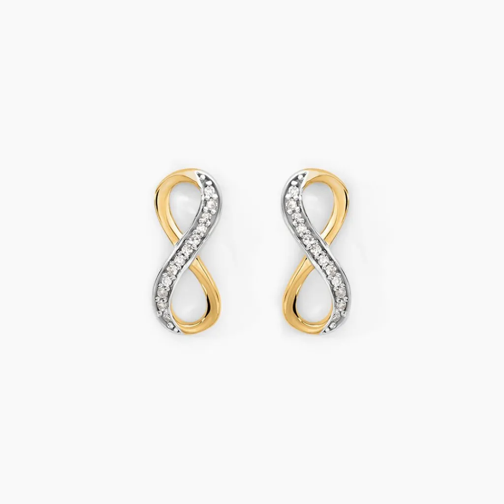 Histoire d'Or Boucles D'oreilles Puces Chacha Or Jaune Diamant Sale