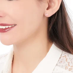 Histoire d'Or Boucles D'oreilles Puces Coeurs Or Jaune