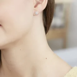 Histoire d'Or Boucles D'oreilles Puces Cyriac Argent Blanc Oxyde De Zirconium Clearance