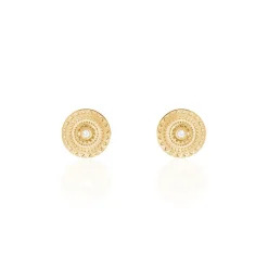Histoire d'Or Boucles D'oreilles Puces Carmina Plaqué Or Jaune Oxyde De Zirconium