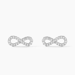 Histoire d'Or Boucles D'oreilles Puces Clélia Argent Blanc Oxyde De Zirconium Outlet