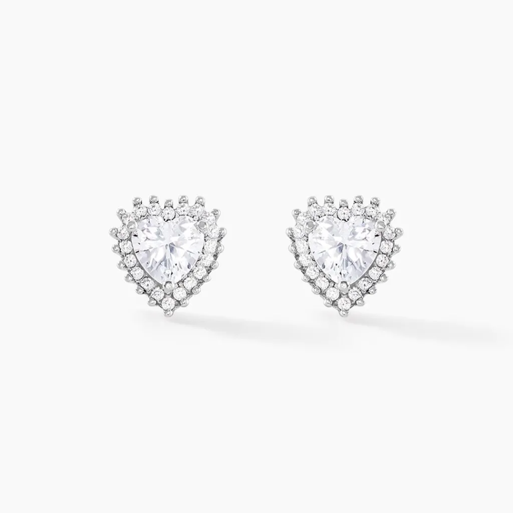 Histoire d'Or Boucles D'oreilles Puces Calvi De Zirconium argent blanc oxyde Hot