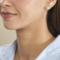 Histoire d'Or Boucles D'oreilles Puces Calvi De Zirconium argent blanc oxyde Hot