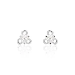 Histoire d'Or Boucles D'oreilles Puces Charlyne Argent Blanc Oxyde De Zirconium Clearance