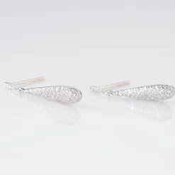 Histoire d'Or Boucles D'oreilles Puces Celine Or Blanc Diamant Discount