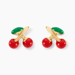 Histoire d'Or Boucles D'oreilles Puces Cherry Cerise Or Jaune Online