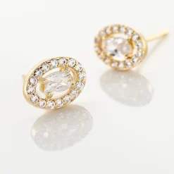 Histoire d'Or Boucles D'oreilles Puces Classical Plaqué Or Jaune Oxyde De Zirconium Hot