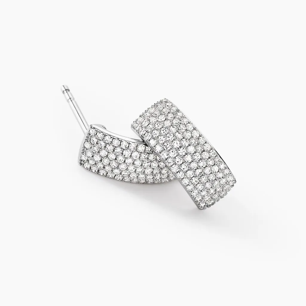 Histoire d'Or Boucles D'oreilles Puces Charlotte or blanc diamant Discount