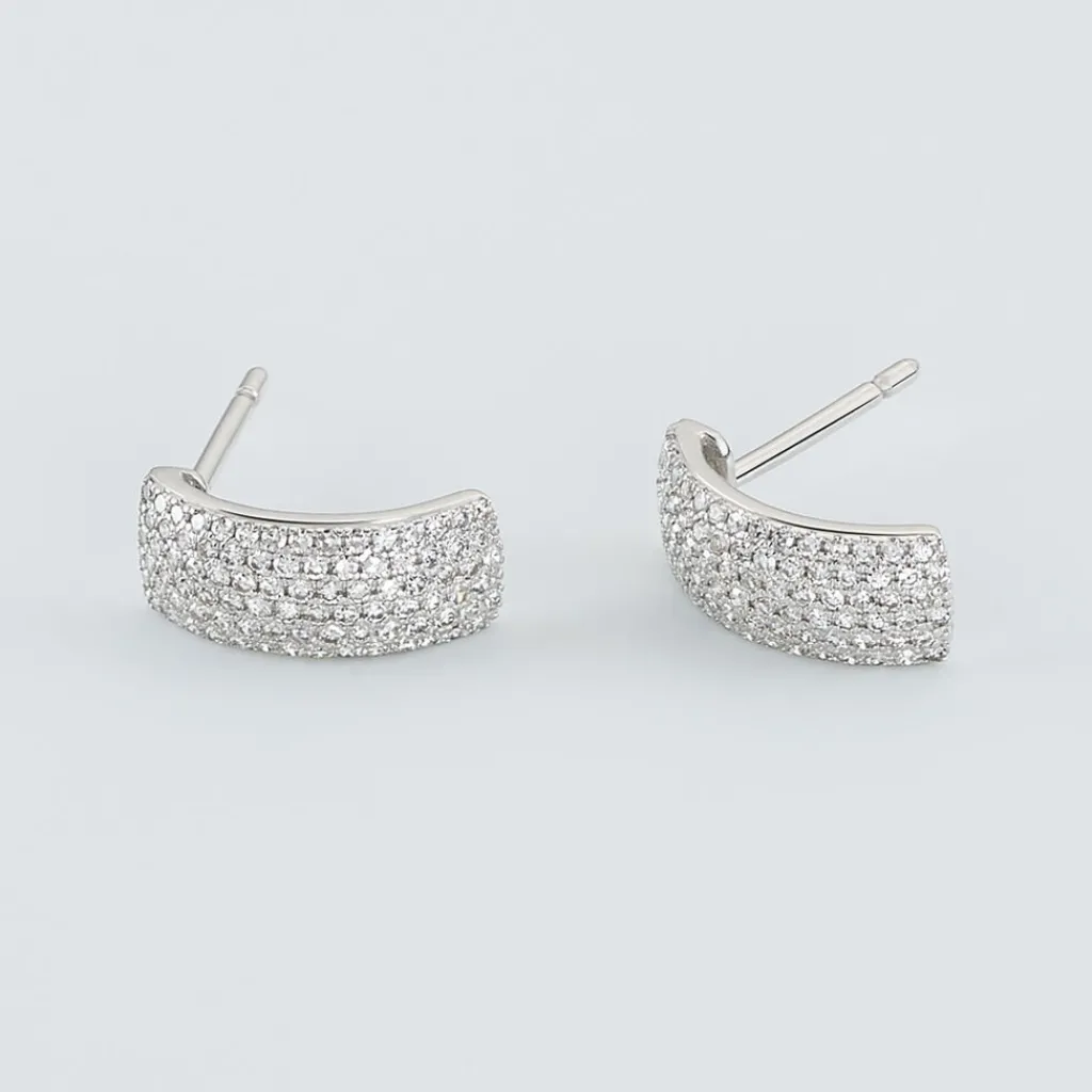 Histoire d'Or Boucles D'oreilles Puces Charlotte or blanc diamant Discount