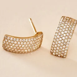 Histoire d'Or Boucles D'oreilles Puces Charlotte or jaune diamant