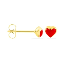 Histoire d'Or Boucles D'oreilles Puces Coralie Coeur Or Jaune Clearance