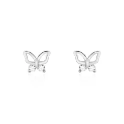 Histoire d'Or Boucles D'oreilles Puces Cyprian Argent Blanc Oxyde Clearance