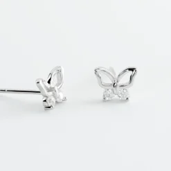 Histoire d'Or Boucles D'oreilles Puces Cyprian Argent Blanc Oxyde Clearance