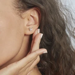 Histoire d'Or Boucles D'oreilles Puces Cyprian Argent Blanc Oxyde Clearance