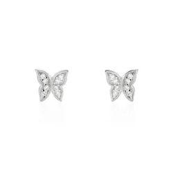 Histoire d'Or Boucles D'oreilles Puces Cadfan Argent Blanc Oxyde